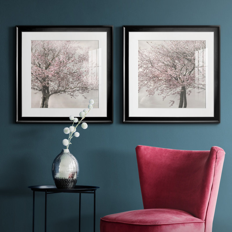 «Blush In The Wind I», ensemble de 2 reproductions de cadres photo, H 30,5 po x l 61 po x P 1,5 po, Noir