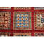 Tapis rouge noué à la main de conception unique 2 pi 8 po x 10 pi 5 po