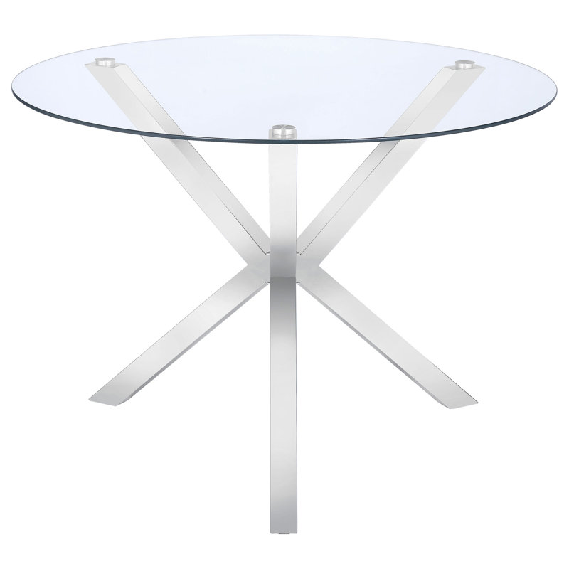 Isolde Chrome 41-inch Dining Table