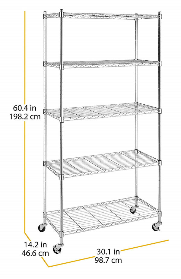 Whitmor 3-Tier Supreme Small Chrome Shelves