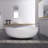 Newport 71" x 44" Freestanding Tub Solid Surface Stone Resin Soaking Bathtub - White-60502307