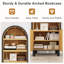 Bibliothèque à 5 niveaux avec tablettes ouvertes et armoire