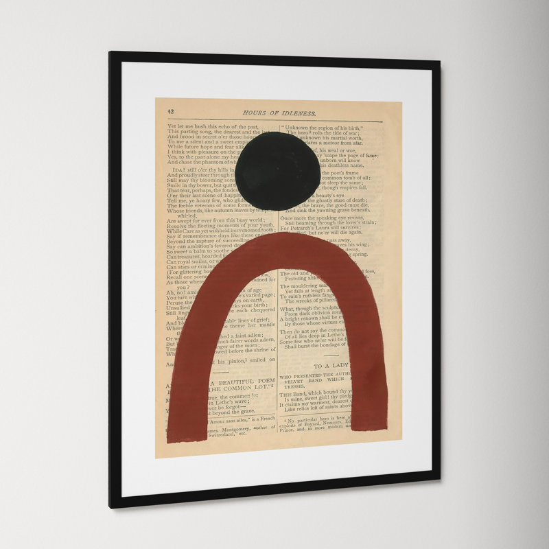 Modern Prose VI by W. Stramel, 35.38" H x 28.38" W x 0.88" D, Black Framed Paper