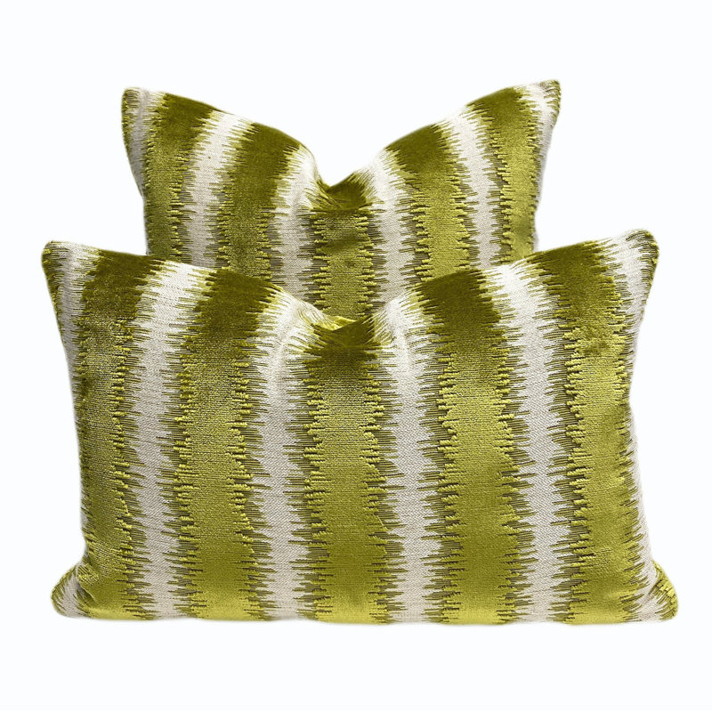 Housse de coussin en velours Chartreuse