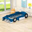 Lit plateforme avec garde-corps et roues, conception en forme de voiture de course-54284418-54284416