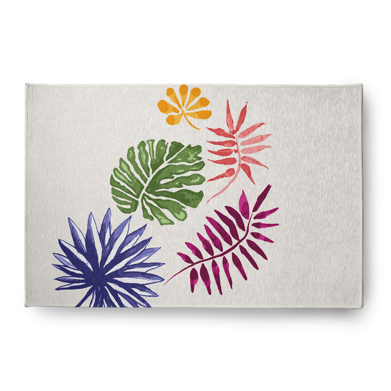 Jessenia Chenille Floral Indoor Rug, Rectangle 4' x 6'