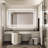 Keyshauna LED Bathroom Mirror with Frontlit and Backlit, 3 Colors Temperature & Dimmable Light Anti-fog Tempered Glass Bathroom Vanity Mirror-835751967