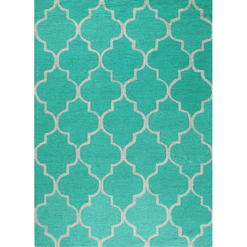 Hand Tufted Wool Area Rug, Green
