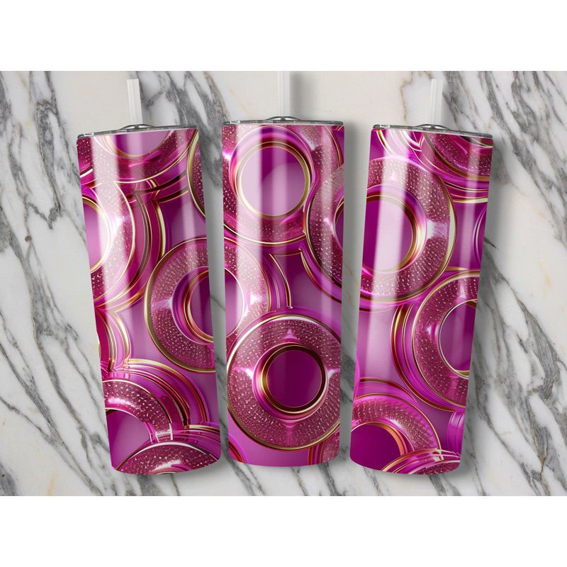 Choose Handmade Tumblers 591ml Vacuum Insulated Stainless Steel (18/8) Travel Tumbler with Straw