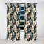 Miroir monochrome motif tropical II - rideau en velours tropical - obscurcissant - 1 panneau-107598199
