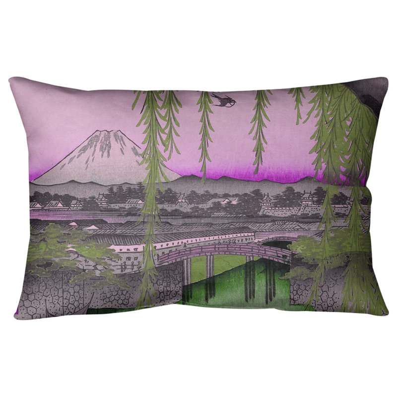Coussin lombaire bridge yatsumi, Rose, Faux lin