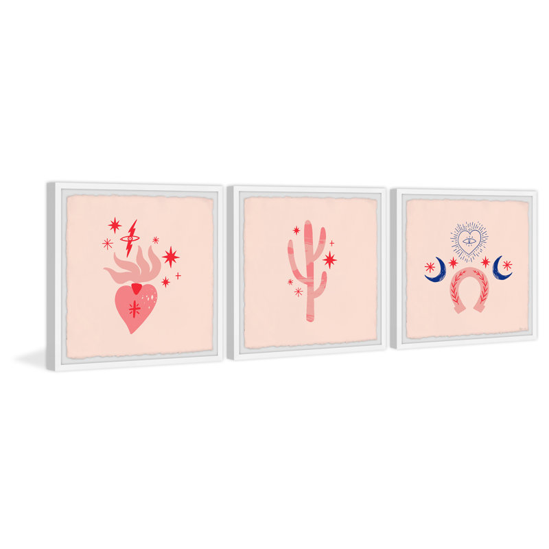 LurLine Star Connection by Marmont Hill - 3 Piece Single Picture Frame Painting Set, 81"H x 81"W x 3.81"D
