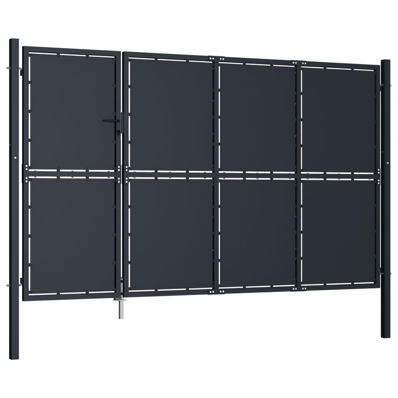 Malkhas Anthracite Metal Gate, 200cm H x 350cm W