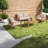 Rustproof Patio Sofas, Aluminum Wood Grain Modern Set For Backyard