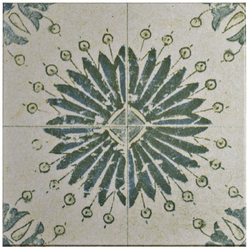Klinker Retro Blanco 12.75" x 12.75" Ceramic Patterned Wall & Floor Tile