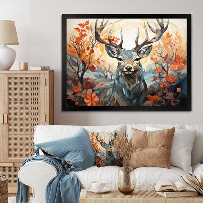 " Deer Graceful Fawn Geometric II "