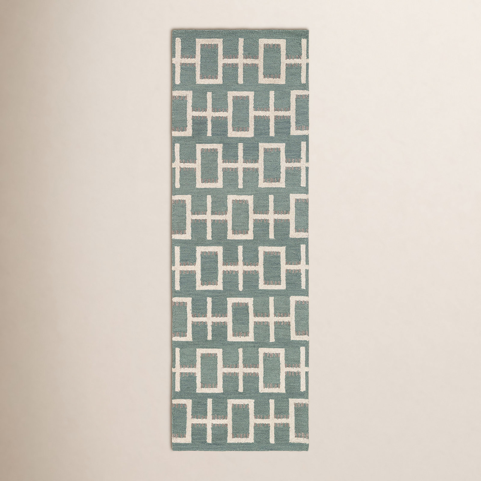 Elsey Hand-Tufted Geometric Wool Rug, Runner 2'6" x 8'