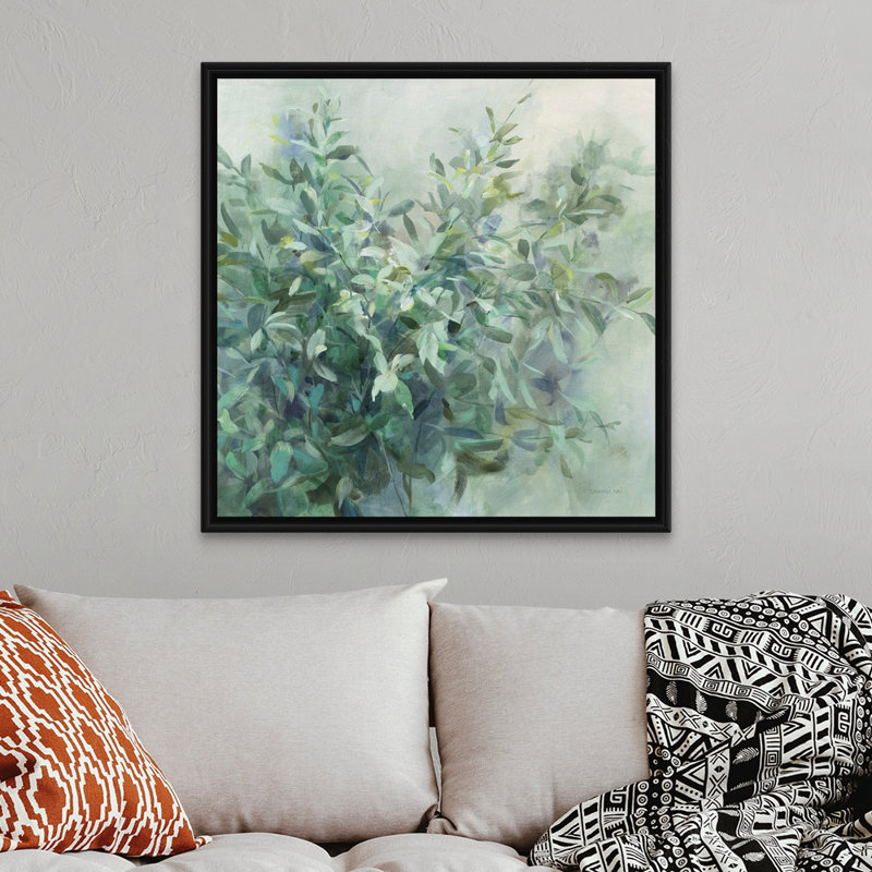 Bay Laurel par Danhui Nai - reproduction d'art sur toile, H 38 po x l 38 po x P 1,75 po, Cadre flottant noir