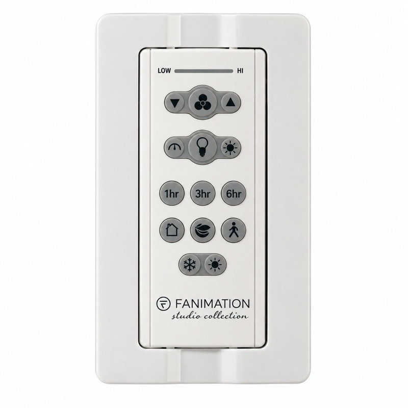 Ventilateur de plafond avec télécommande réversible - Moteur CC 16 vitesses et éclairage avec sélection de la température de couleur - Blanc