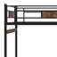 Lit mezzanine robuste avec rangement intégré et conception à lattes verrouillables pour une stabilité accrue