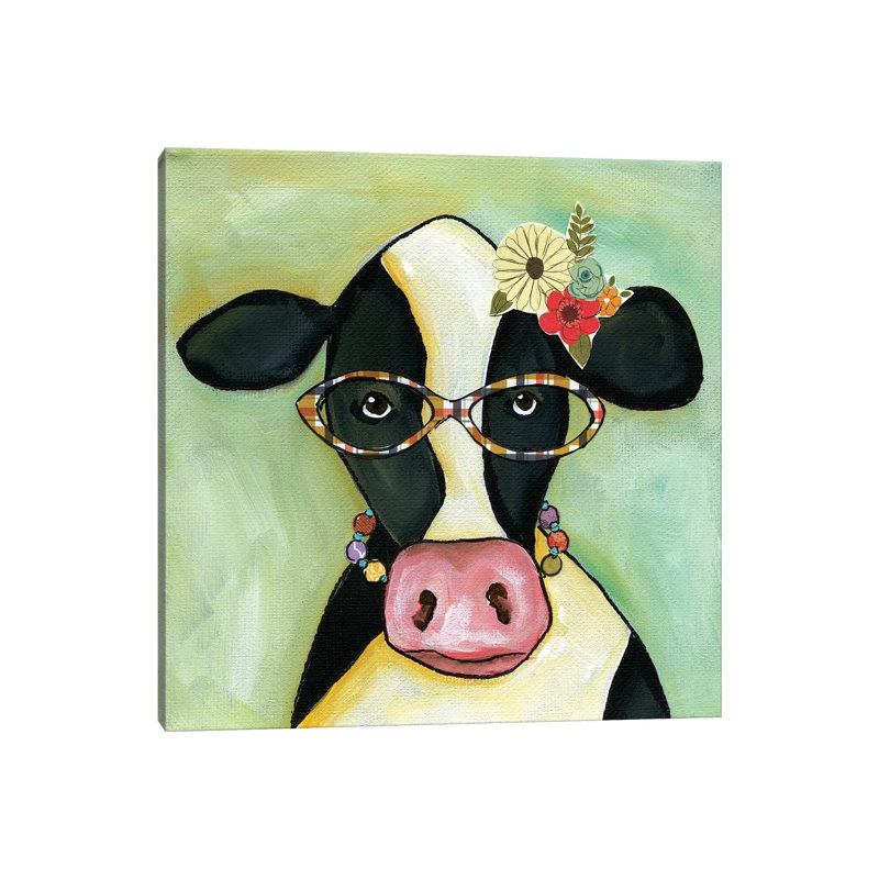 Cow Janice by Jamie Morath - Wrapped Canvas Gallery-Wrapped Canvas Giclée, 45.72 cm H x 45.72 cm W