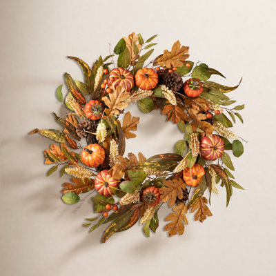 Birch Lane™ 24" Pumpkin Wreath