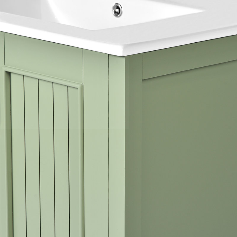 Ensemble de meuble-lavabo sur pied avec tiroir caché