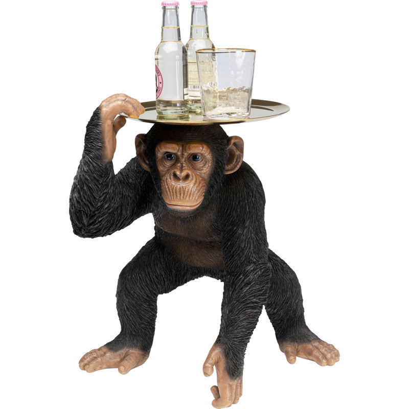 Butler Playing Chimp Figurine