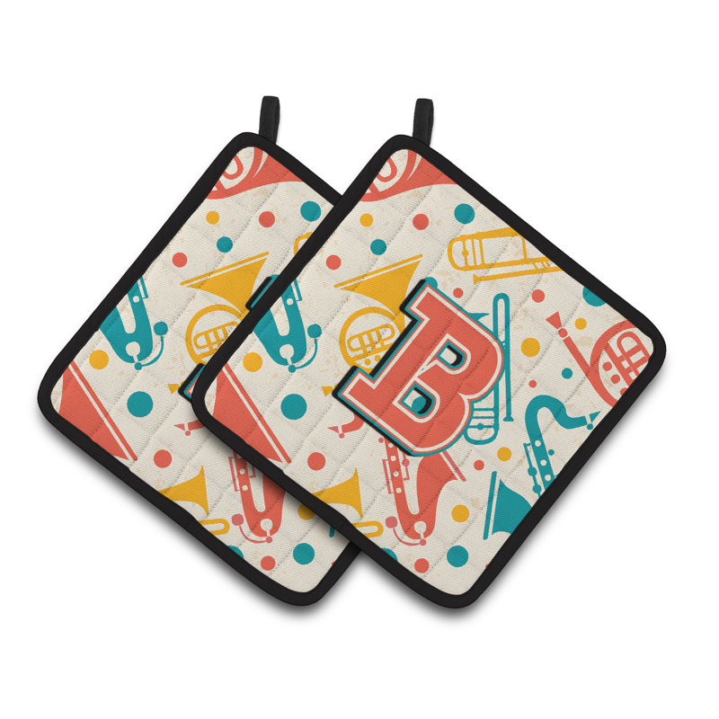 Instruments de musique rétro Potholder, B