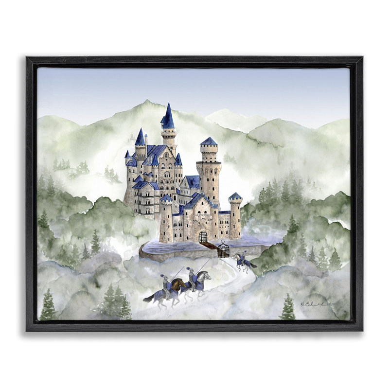 Cadre flottant Knights In Shining Armor, design par Brett Blumenthal, Cadre flottant noir de jais, H 17 po x l 21 po