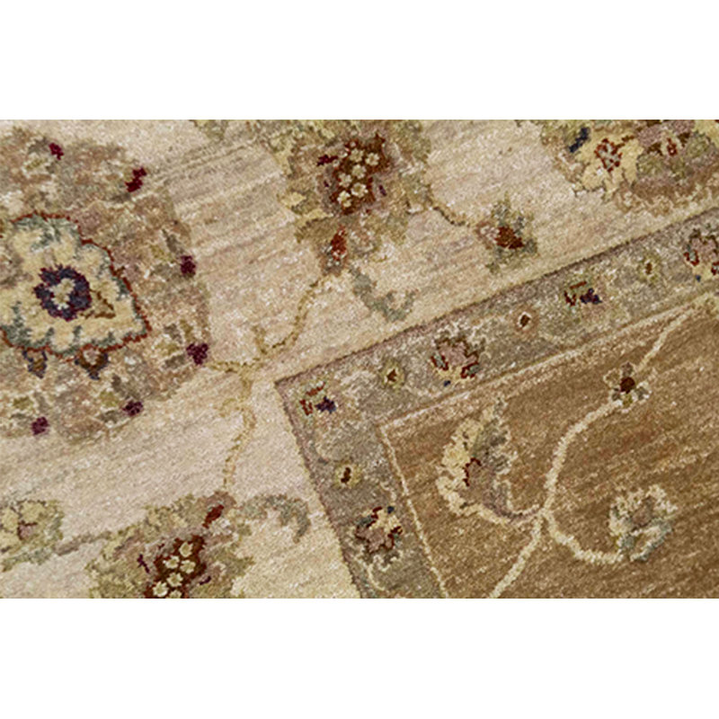 Wool Oriental Area Rug in Camel/Beige