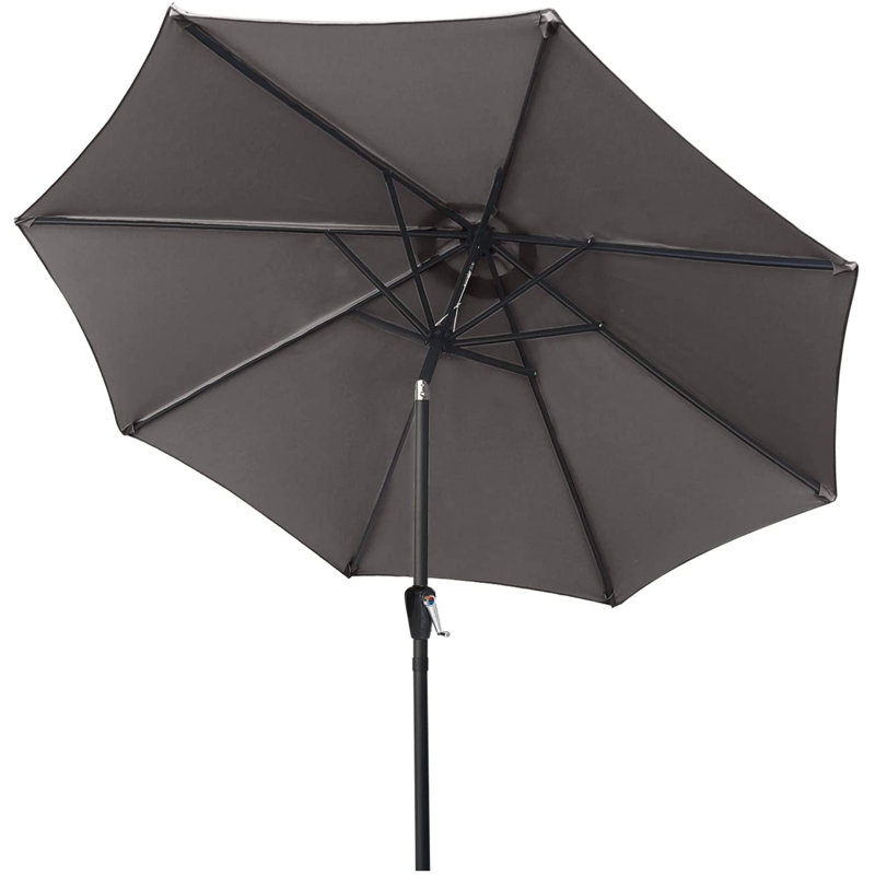 Parasol de marché Miqdad, Gris foncé, H 96,4 po x l 118,1 po x P 118,1 po