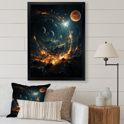 Galaxies Planets I, reproduction d'art sur toile