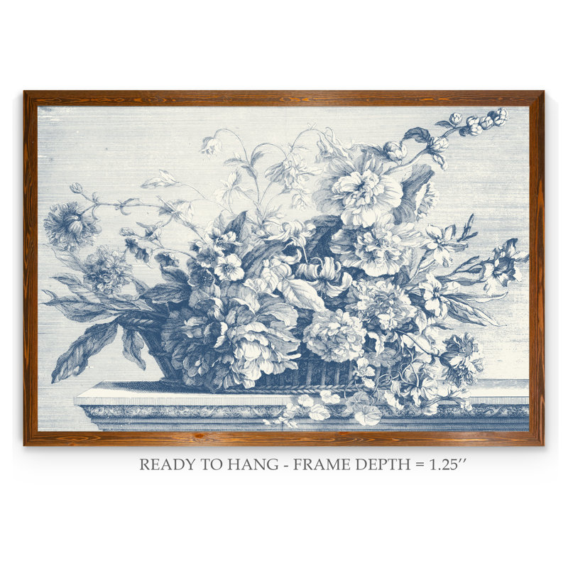 "panier bleu marine de fleurs ii" par paul cezanne-image image, reproduction d’art sur toile, H 32 po x l 44 po x 1,25 po