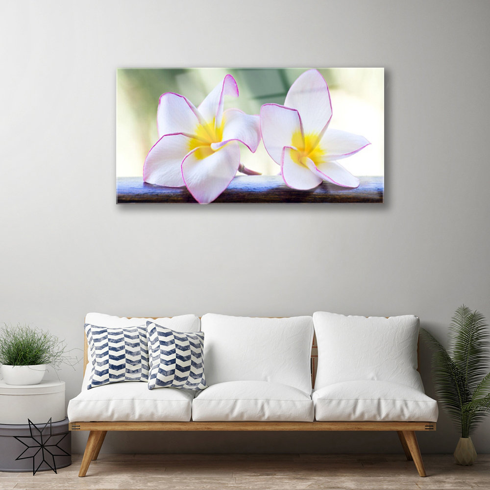 Flowers Floral - Unframed Photograph on Glass