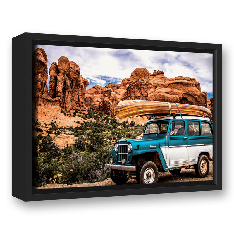 " Adventuring Jeep ", 12.75" H x 15.75" W x 1.75" D