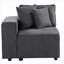 Fauteuil d'appoint rembourré en tissu gris classique pour Modern Everyday Home Seating