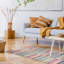Donnavon Striped Blue/Pink/Yellow Area Rug-1282645117