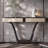 Black Rectangular Sintered Stone; Console Table-107564474
