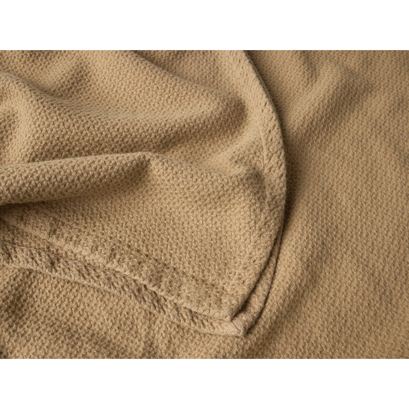 Couverture en coton biologique Classic, L 92 po x l 66 po, Fauve
