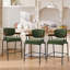 Tabouret de bar enveloppant en noyer avec siège rembourré-418163246