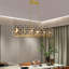 Lustre - Luminaire suspendu en cristal contemporain de 39 po, finition noire et dorée, luminaire de style moderne géométrique