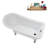 58" Streamlin Clawfoot Tub,Tray,Drain, Clawfeet-101628925-102219861