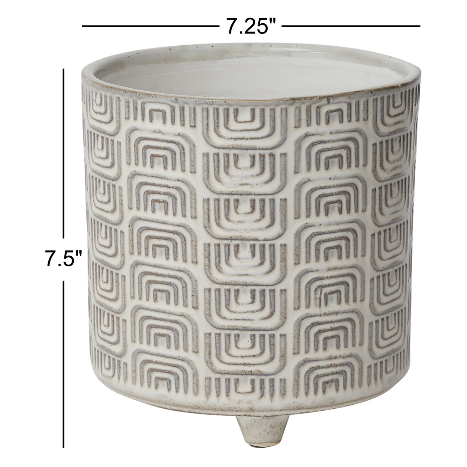 Harissa Ceramic Pot Planter, 7.5" H x 7.25" W x 7.25" D