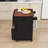 Kitchen Cart with Drop Leaf, Drawer, Storage Cabinet, Adjustable Shelf, Side Rack and Towel Bar-1910119933