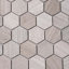 Textured Honeycomb Hexagon Marble Mosaic Tile-61195743