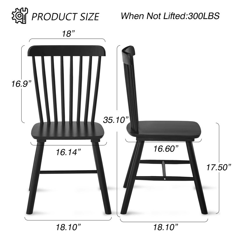 Solid Wood Windsor Dining Chairs