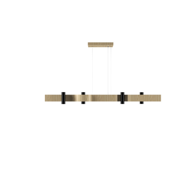 Luminaire suspendu Flow Accord, Sable, H 5,31 po x l 47,24 po x P 4,33 po, 12