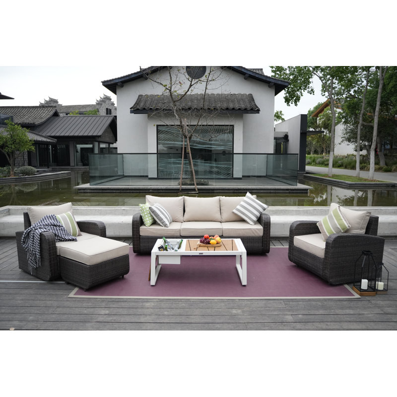 5 - Person Patio Conversation Set with Cushions