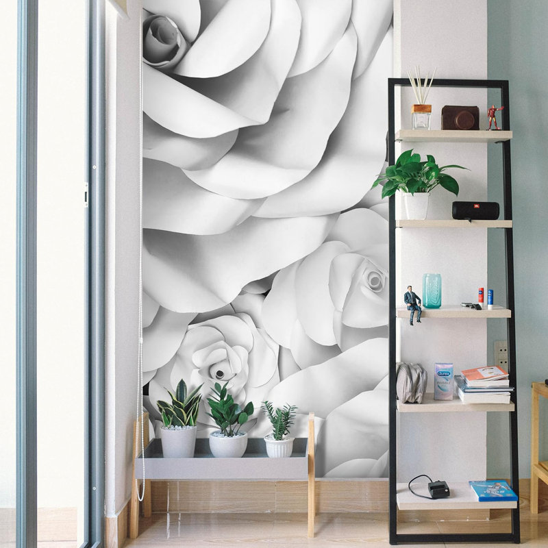 Abstract Floral Peel & Stick Border, 96" L x 48" W